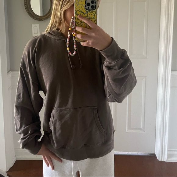 Aritzia TNA boyfriend hoodie size 2 in Gd stone taupe - Picture 2 of 2